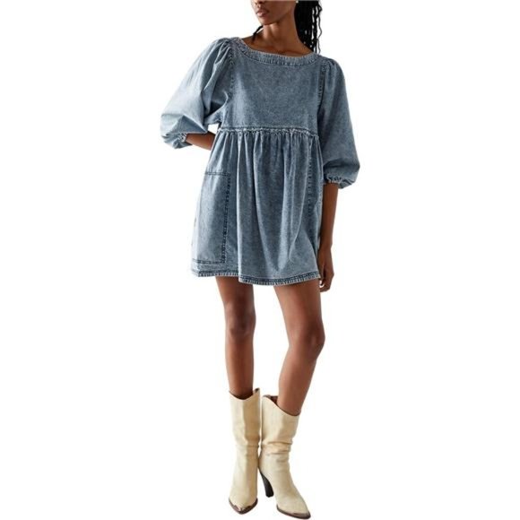 free people denim babydoll dress Free People Dresses